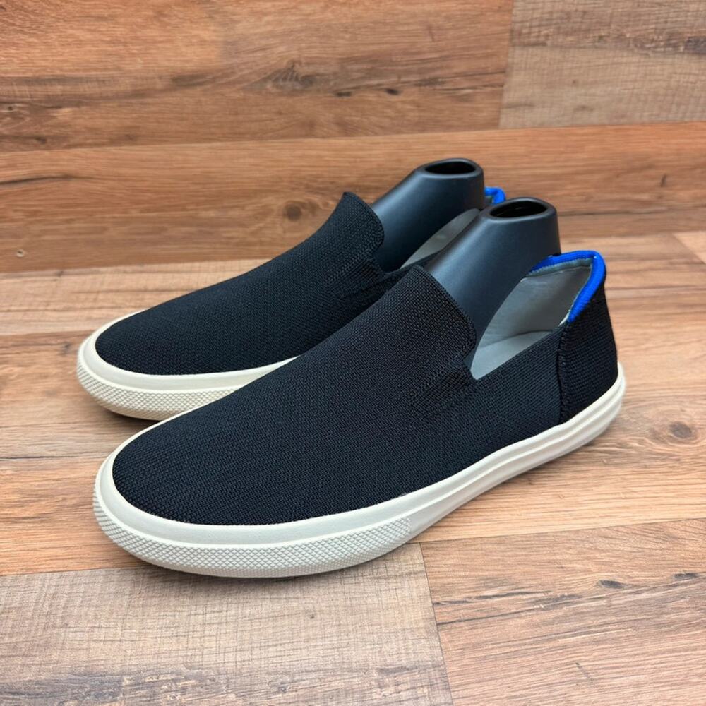 Rothy's Size W8.5 M7 Navy Blue City Slip On Sneakers Shoes Casual Washable